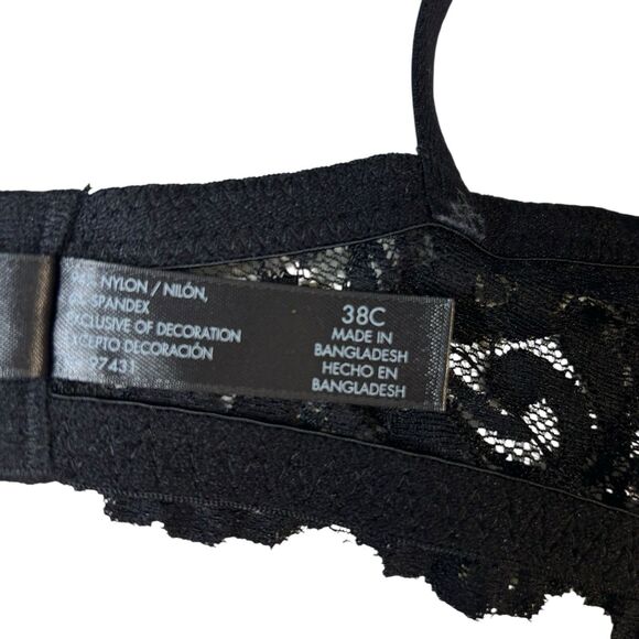 Smart & Sexy Add 2 Cup Sizes Push-Up Bra Black Lace Size 38C - Picture 13 of 14